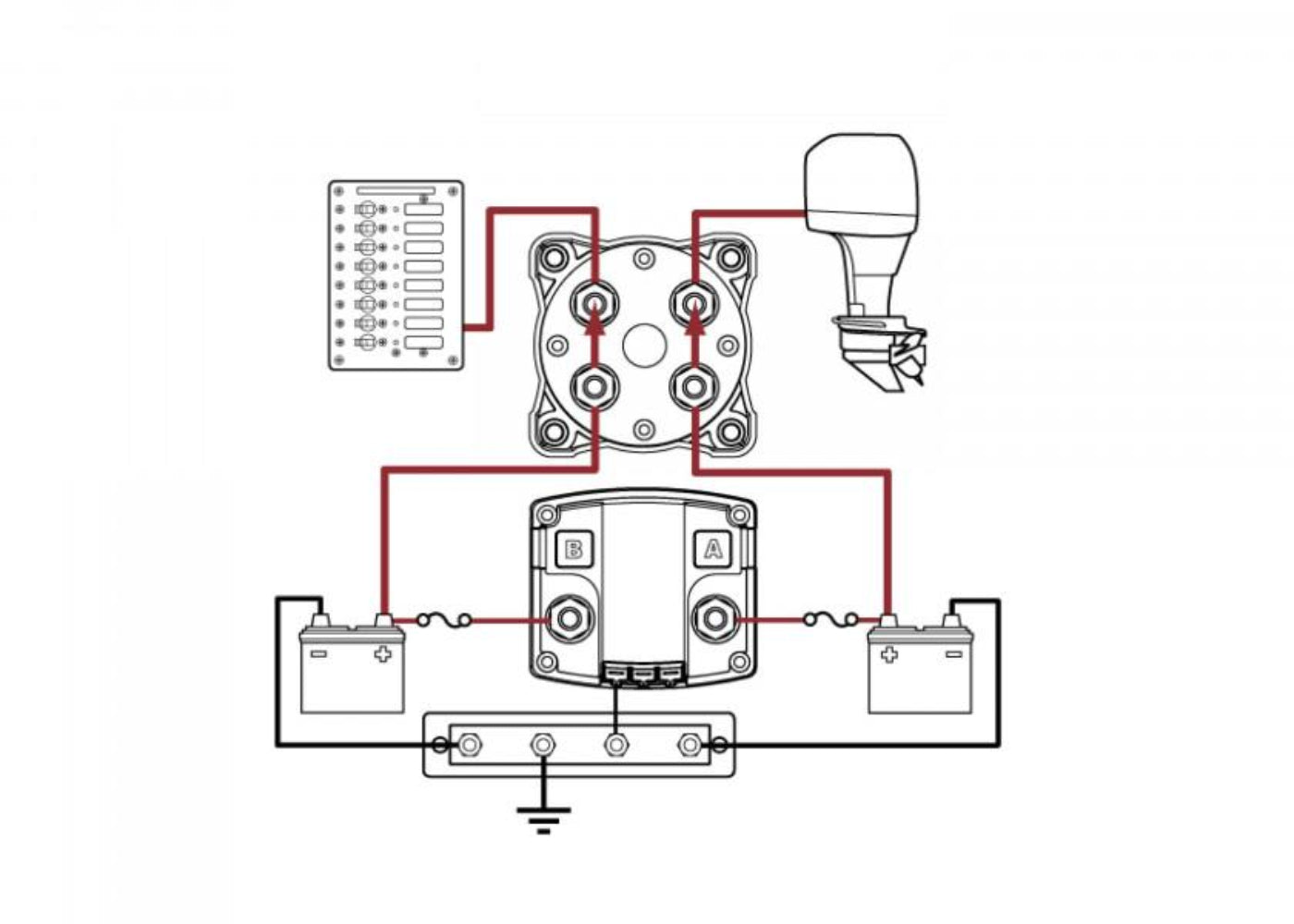 BS 7650 Batterieladerelais mit Batterieschalter Kit - 120A