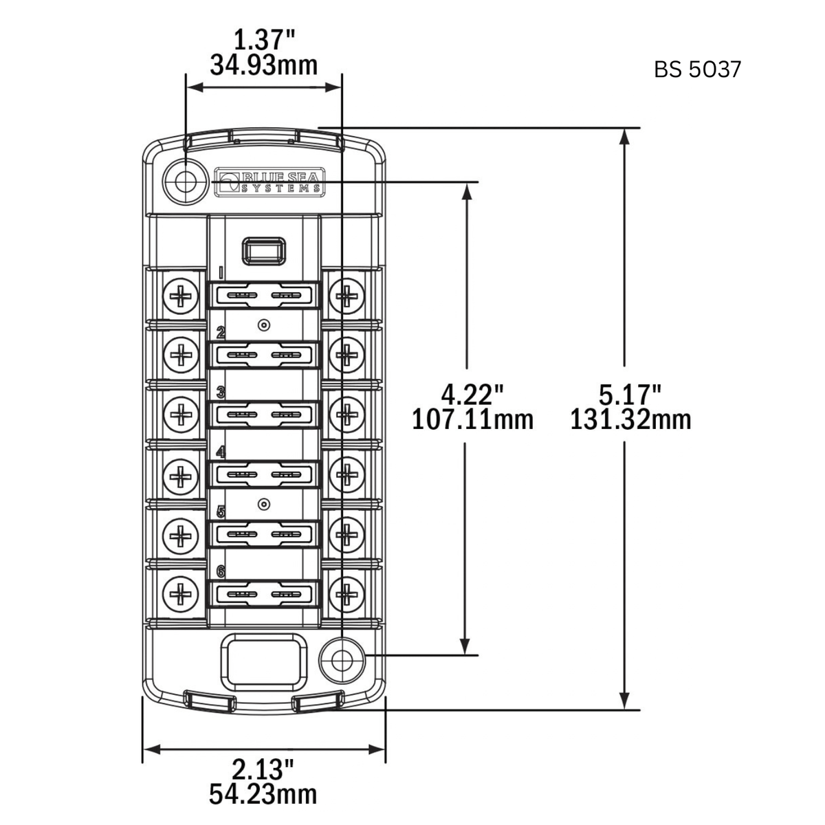 Blue Sea Systems Abmessungen BS5037