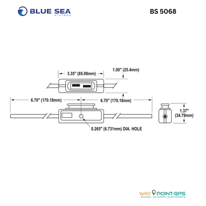 Blue Sea Systems BS5068 Maxi In-Line Fuse Holder