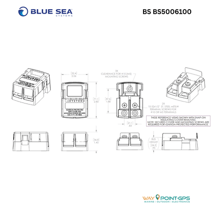 Blue Sea Systems BS5006100 Fuse Block Maxi IP 30-80A