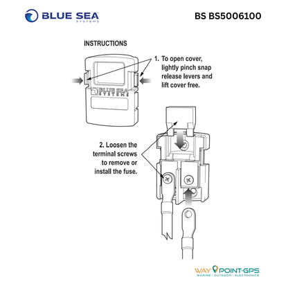 Blue Sea Systems BS5006100 Fuse Block Maxi IP 30-80A