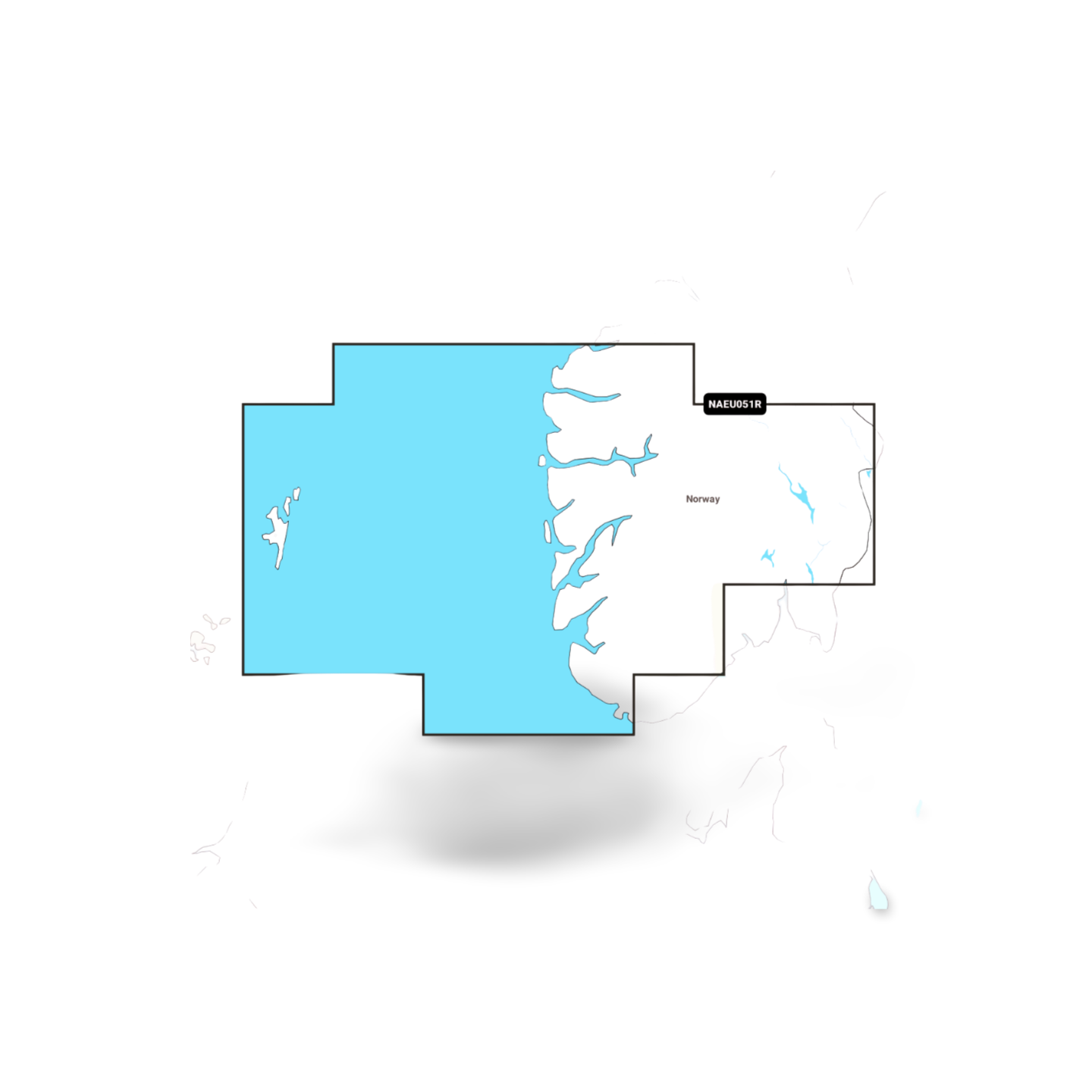 Navionics+ NAEU051R Norwegen, Lista bis Sognefjord